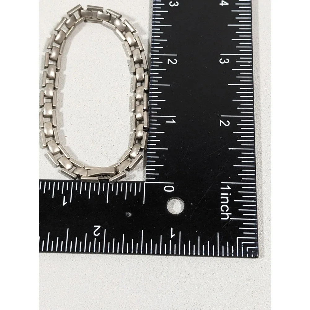 Gray Metallic Matte Panther Link Chain‎ Bracelet Classic Style 7 inches